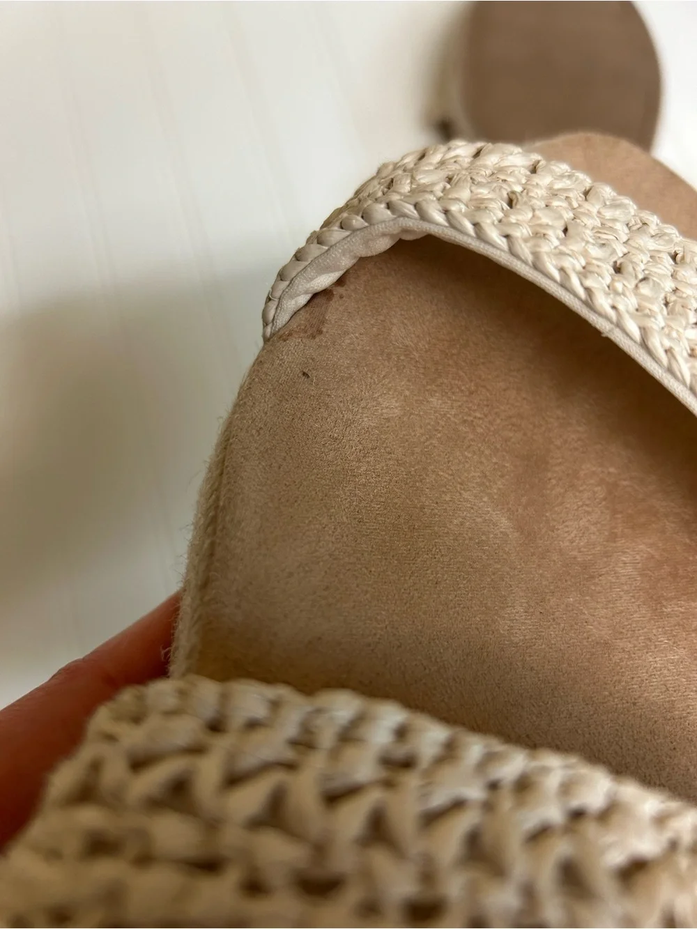 Old Navy Cream Woven Double-Strap Slide Espadrille Sandals Size 10